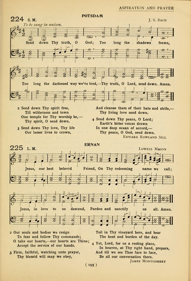 University Hymns: with tunes arranged for men