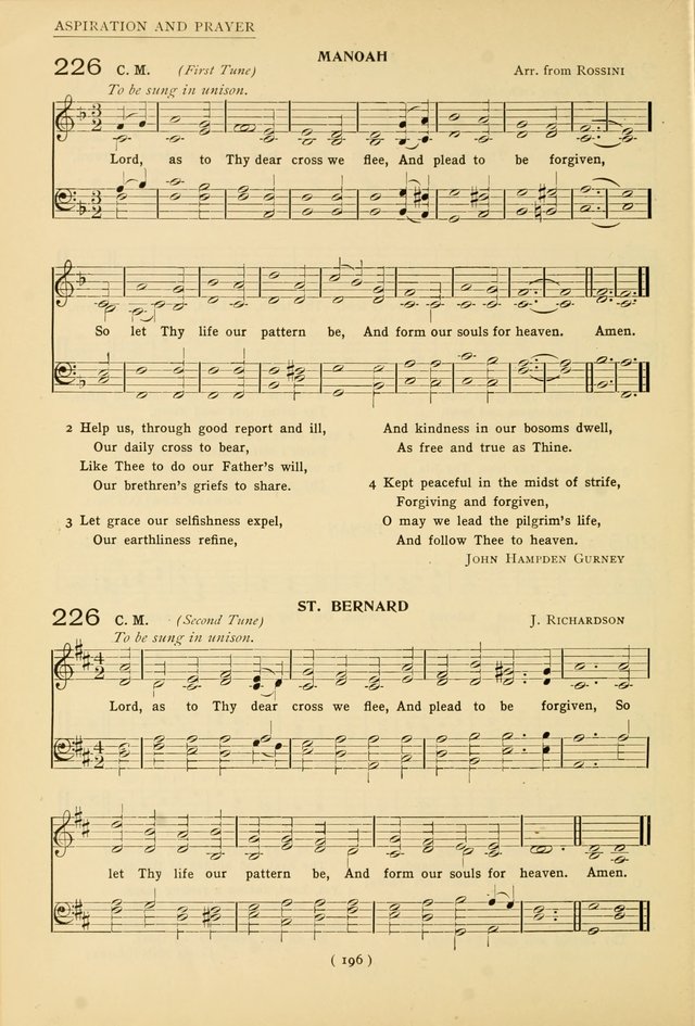 University Hymns: with tunes arranged for men