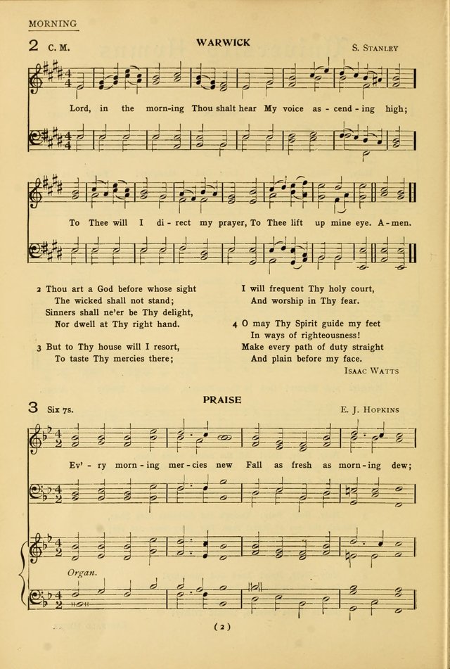 University Hymns: with tunes arranged for men