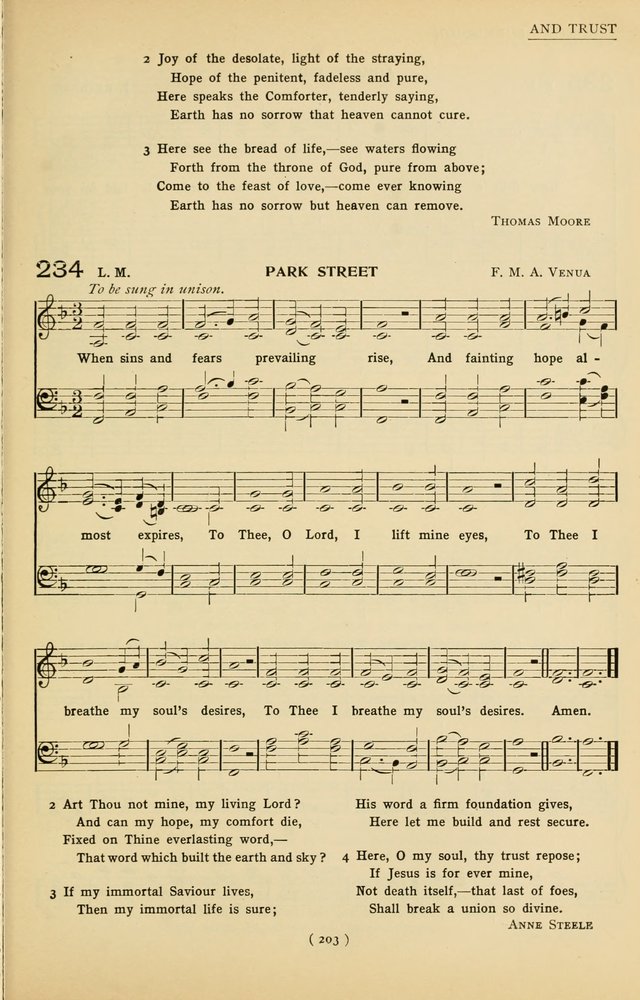 University Hymns: with tunes arranged for men