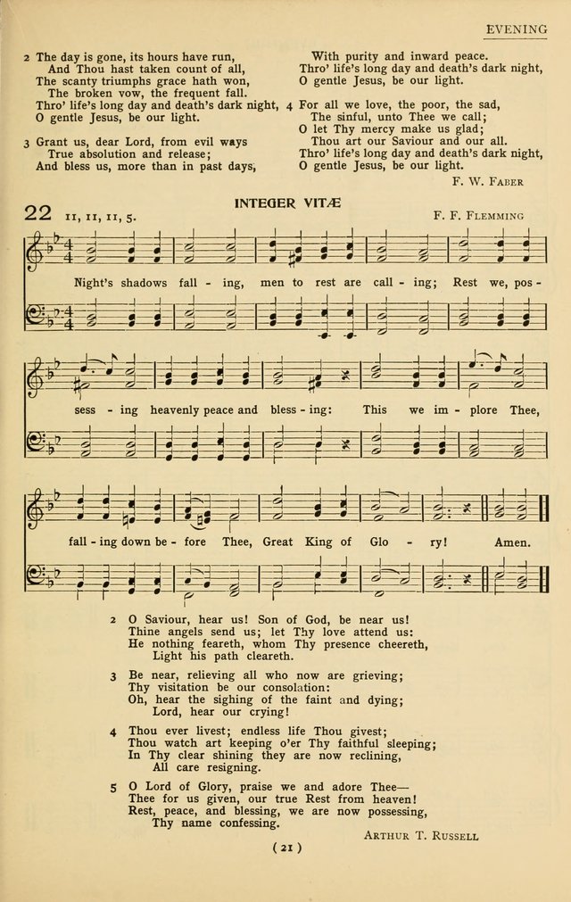 University Hymns: with tunes arranged for men