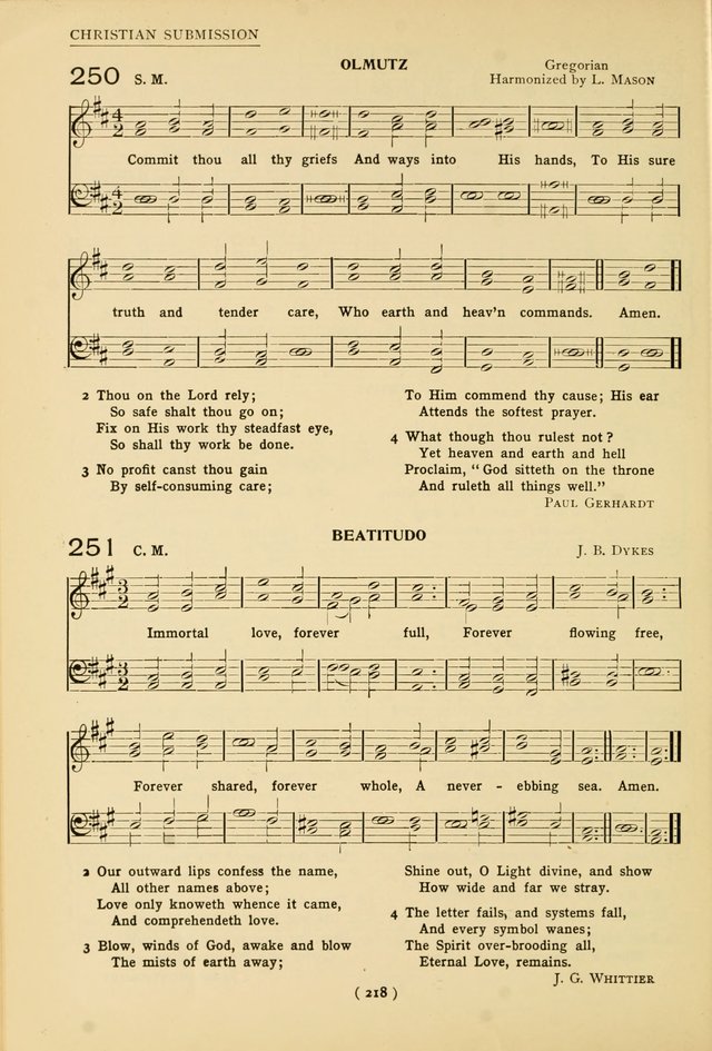 University Hymns: with tunes arranged for men