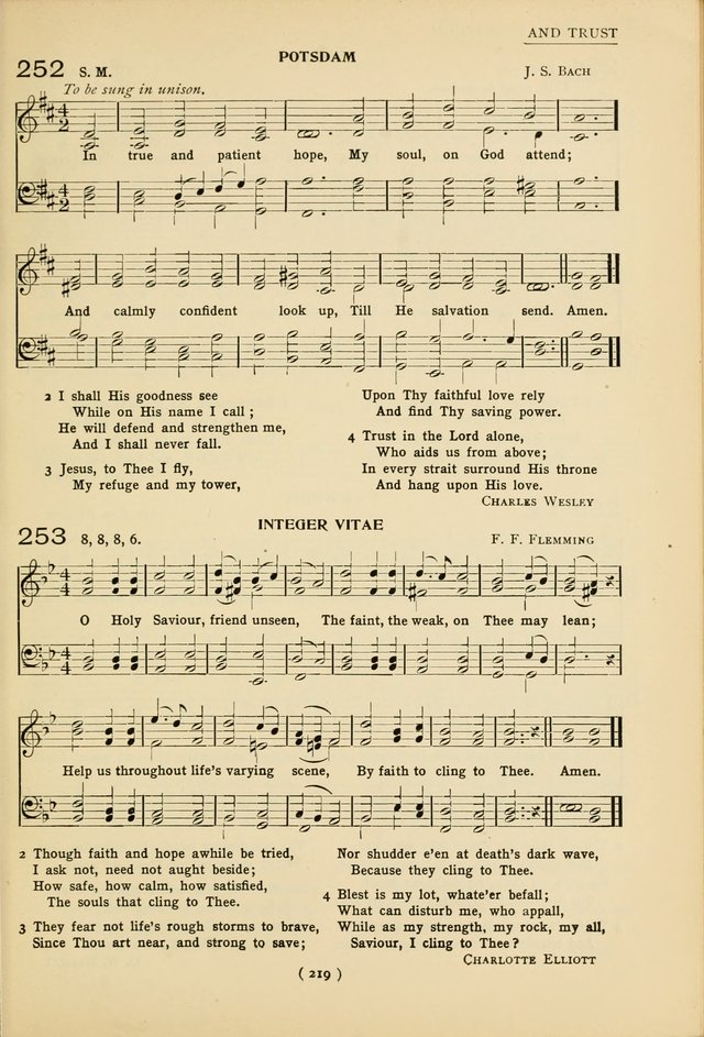 University Hymns: with tunes arranged for men