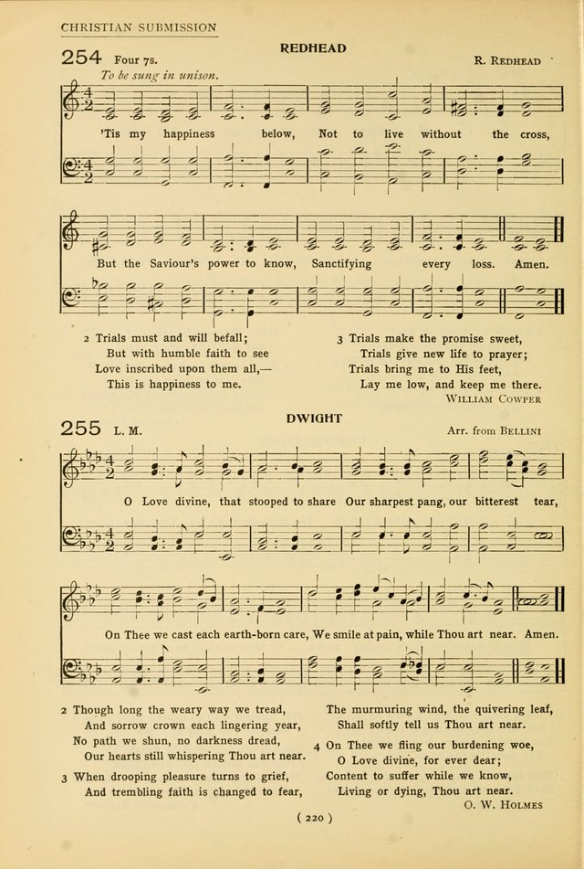 University Hymns: with tunes arranged for men