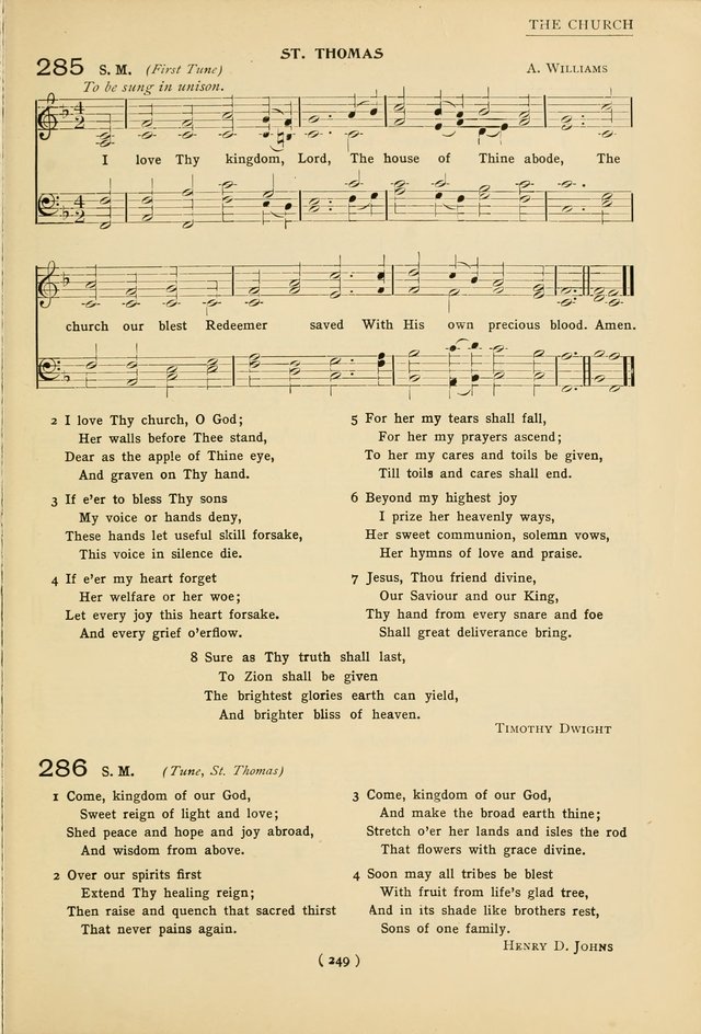 University Hymns: with tunes arranged for men