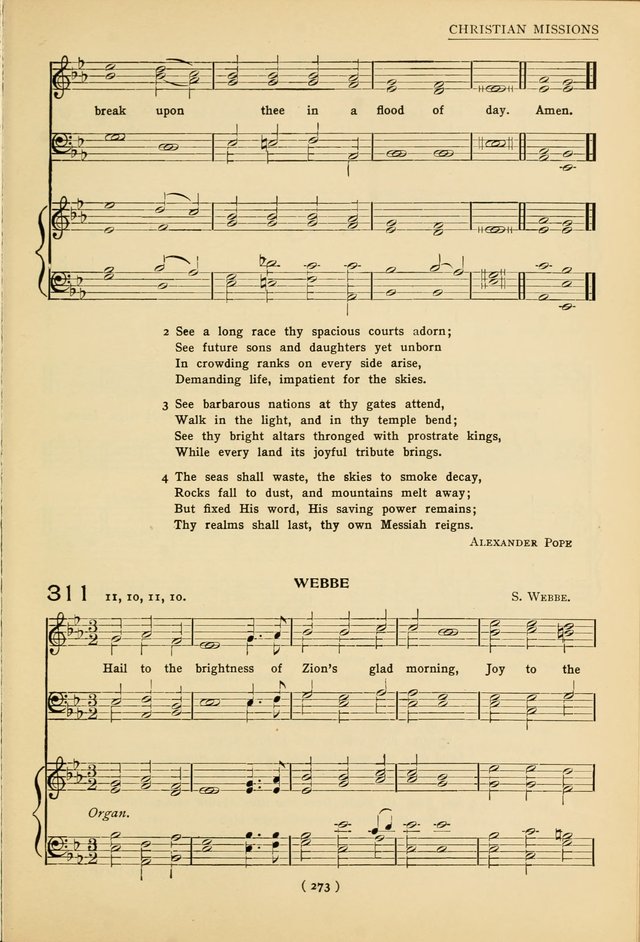 University Hymns: with tunes arranged for men