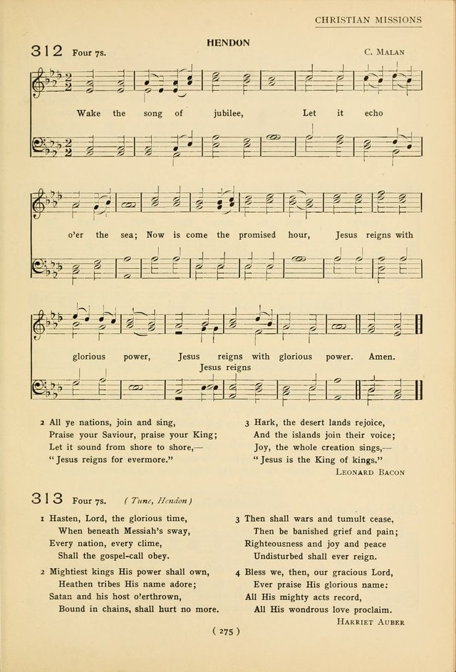 University Hymns: with tunes arranged for men