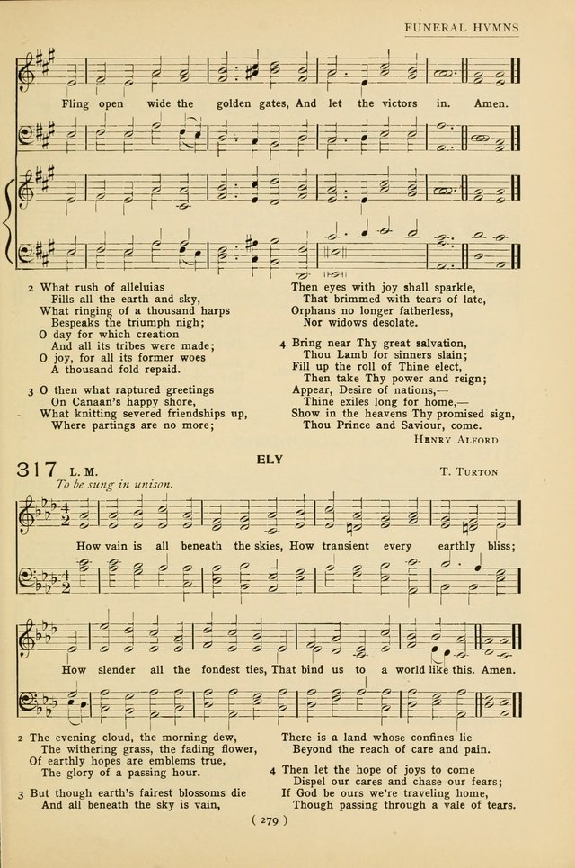 University Hymns: with tunes arranged for men