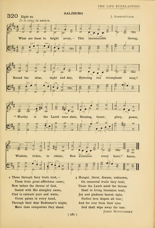 University Hymns: with tunes arranged for men