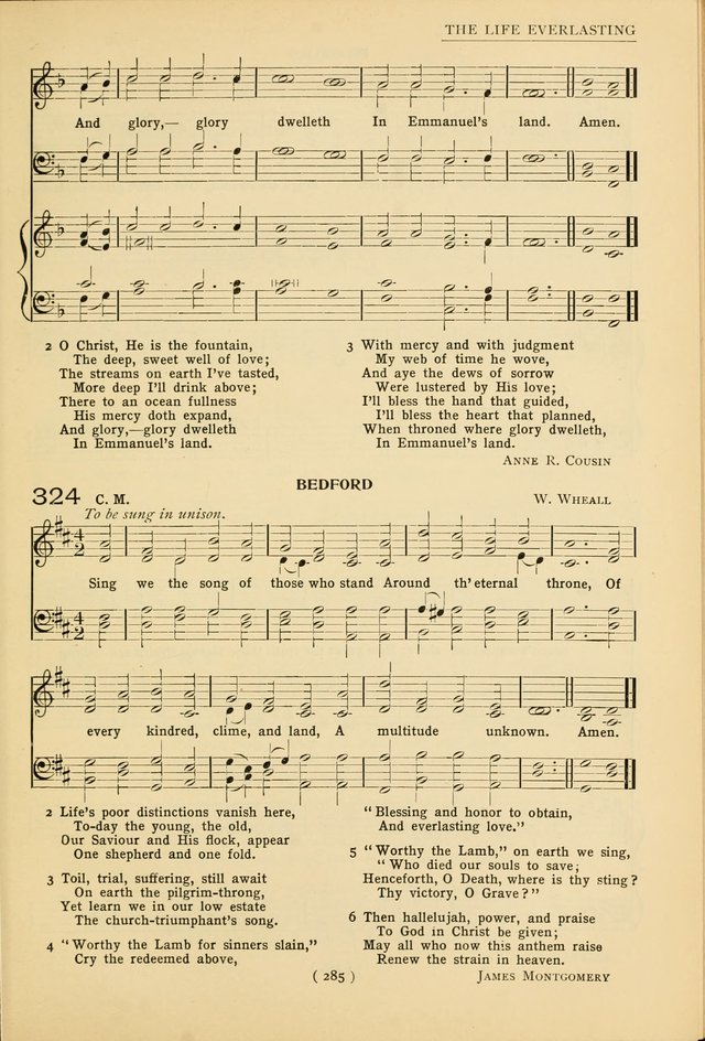 University Hymns: with tunes arranged for men