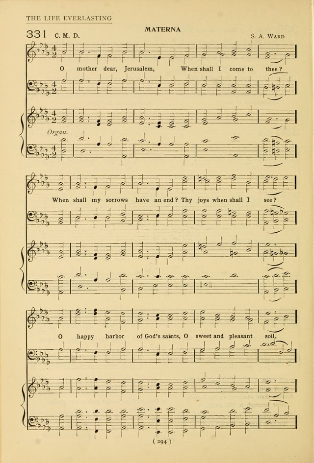 University Hymns: with tunes arranged for men