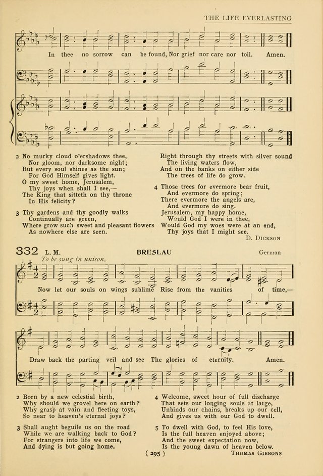 University Hymns: with tunes arranged for men