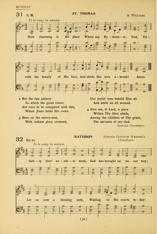 University Hymns: with tunes arranged for men