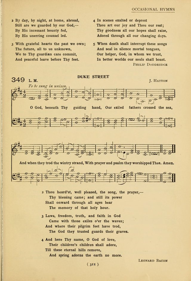 University Hymns: with tunes arranged for men