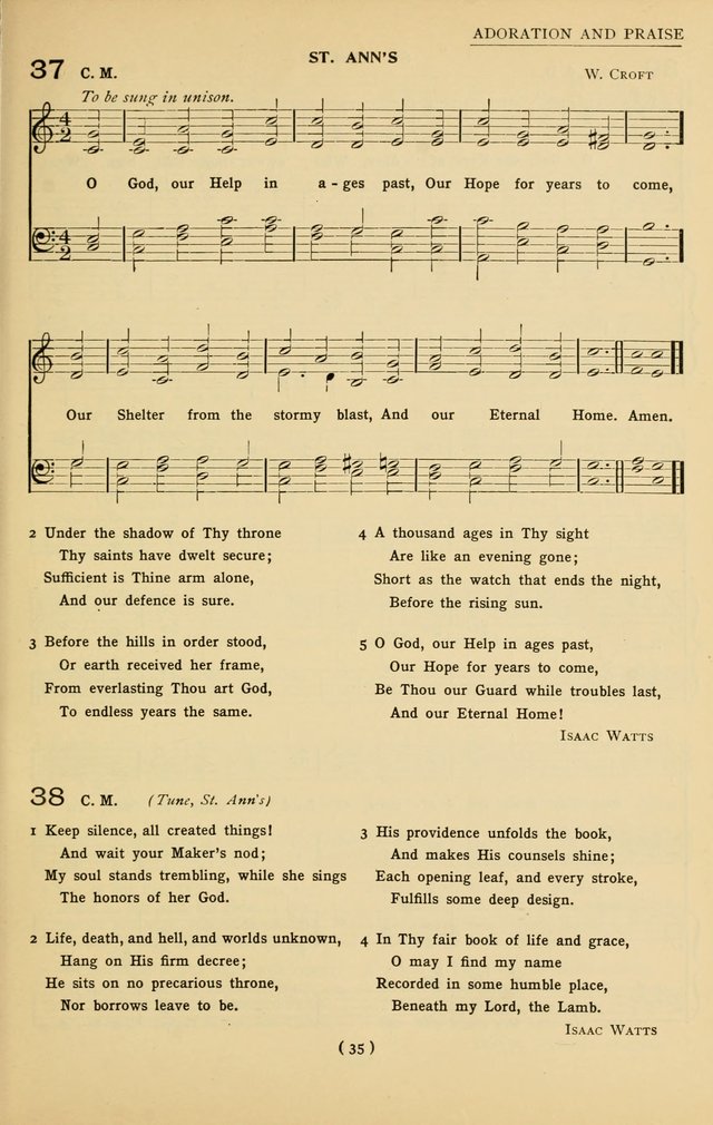 University Hymns: with tunes arranged for men