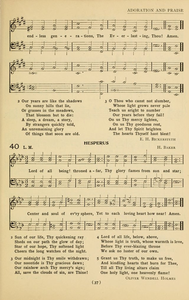 University Hymns: with tunes arranged for men