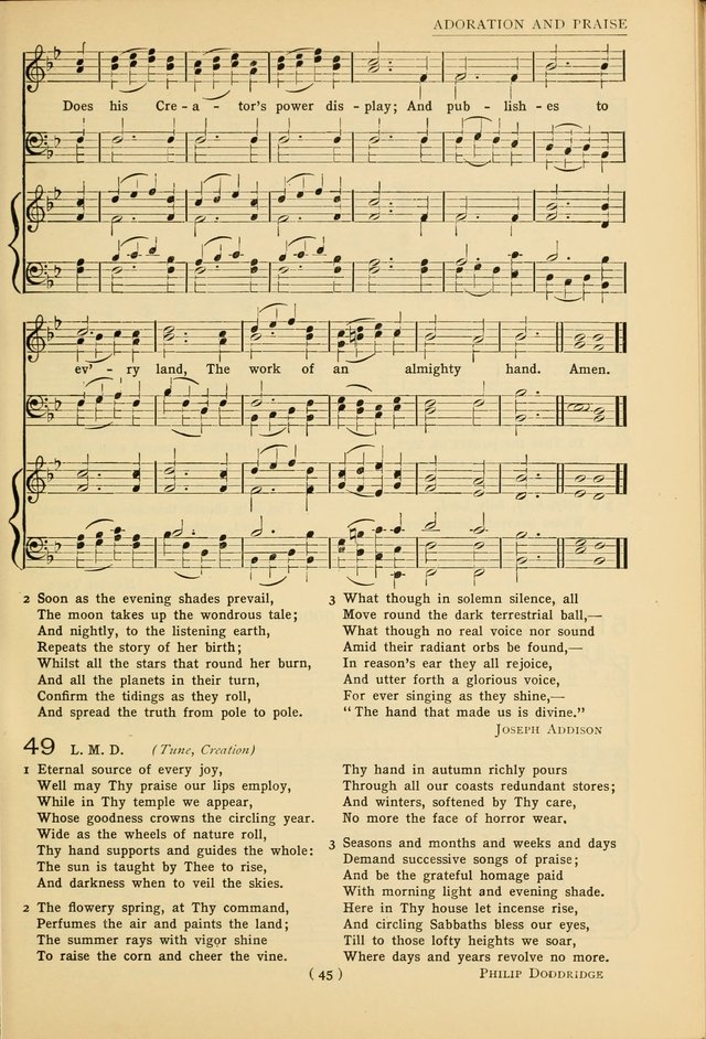 University Hymns: with tunes arranged for men