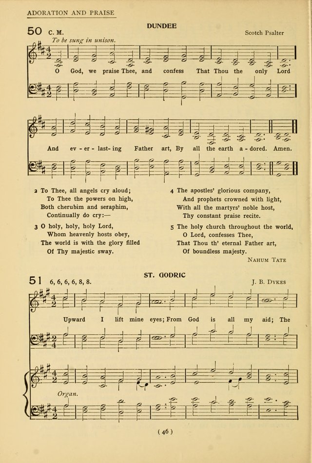 University Hymns: with tunes arranged for men