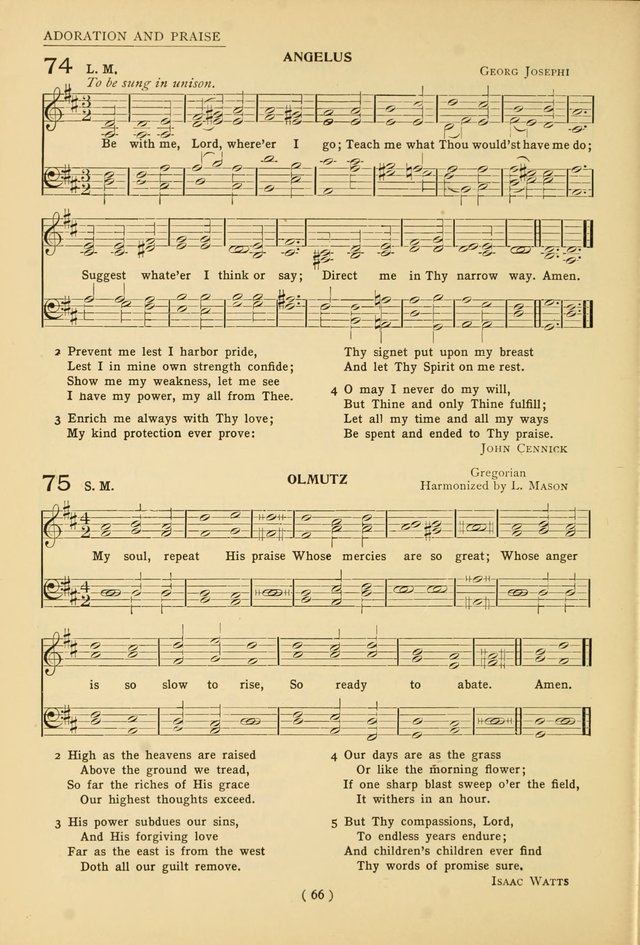 University Hymns: with tunes arranged for men