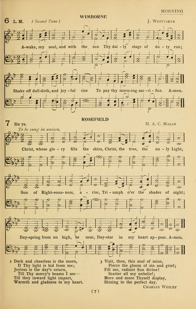 University Hymns: with tunes arranged for men