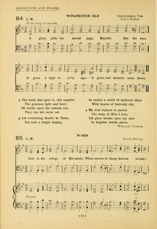 University Hymns: with tunes arranged for men