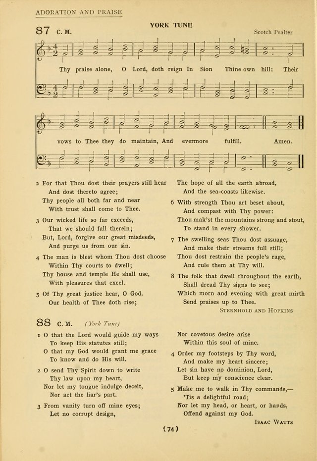 University Hymns: with tunes arranged for men