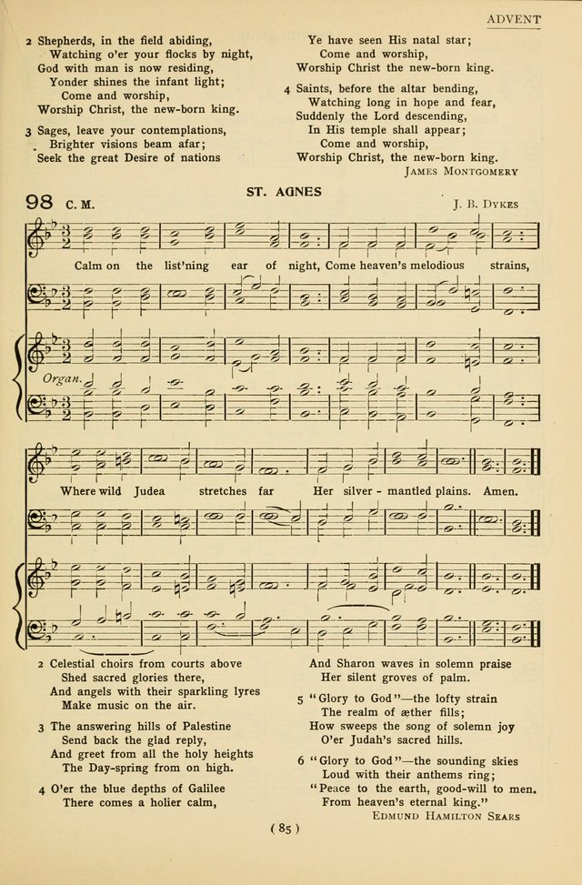 University Hymns: with tunes arranged for men