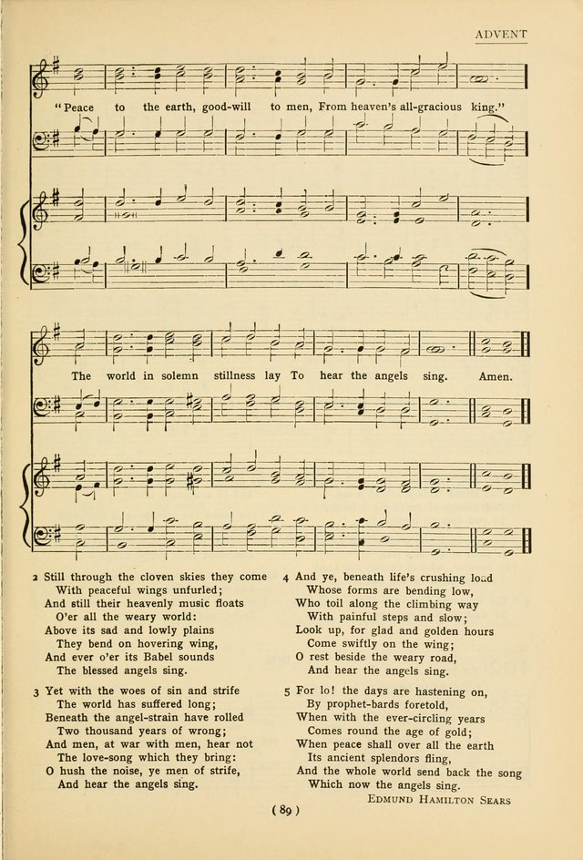 University Hymns: with tunes arranged for men