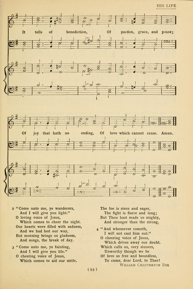 University Hymns: with tunes arranged for men