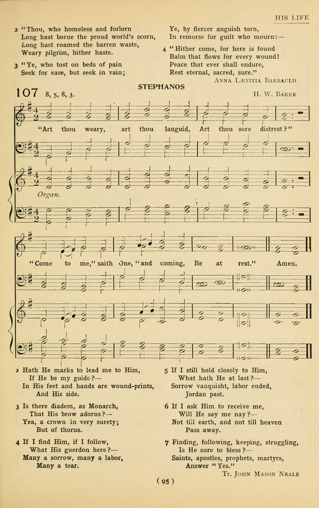 University Hymns: with tunes arranged for men