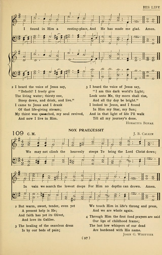 University Hymns: with tunes arranged for men