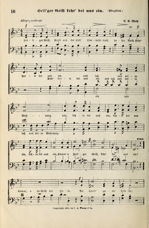 Unser Kirchenchor: eine Sammlung geistlicher Lieder für gemischten Chor page 16