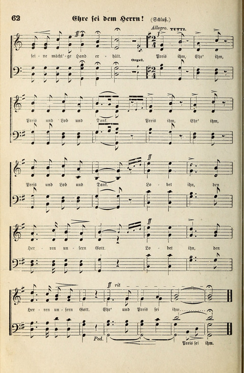 Unser Kirchenchor: eine Sammlung geistlicher Lieder für gemischten Chor page 62