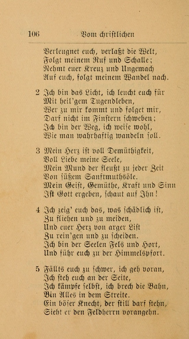 Unparteiische Liedersammlung: zum Gebrauch beim Oeffentlichen Gottesdienst und zur häuslichen Erbauung. (Revidirt und vermehrt) page 106