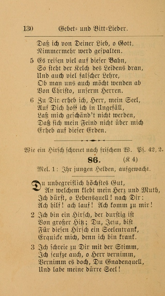 Unparteiische Liedersammlung: zum Gebrauch beim Oeffentlichen Gottesdienst und zur häuslichen Erbauung. (Revidirt und vermehrt) page 130