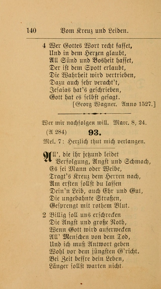 Unparteiische Liedersammlung: zum Gebrauch beim Oeffentlichen Gottesdienst und zur häuslichen Erbauung. (Revidirt und vermehrt) page 140