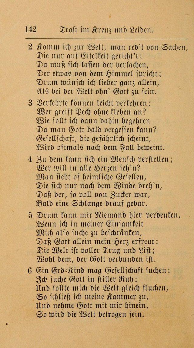 Unparteiische Liedersammlung: zum Gebrauch beim Oeffentlichen Gottesdienst und zur häuslichen Erbauung. (Revidirt und vermehrt) page 142