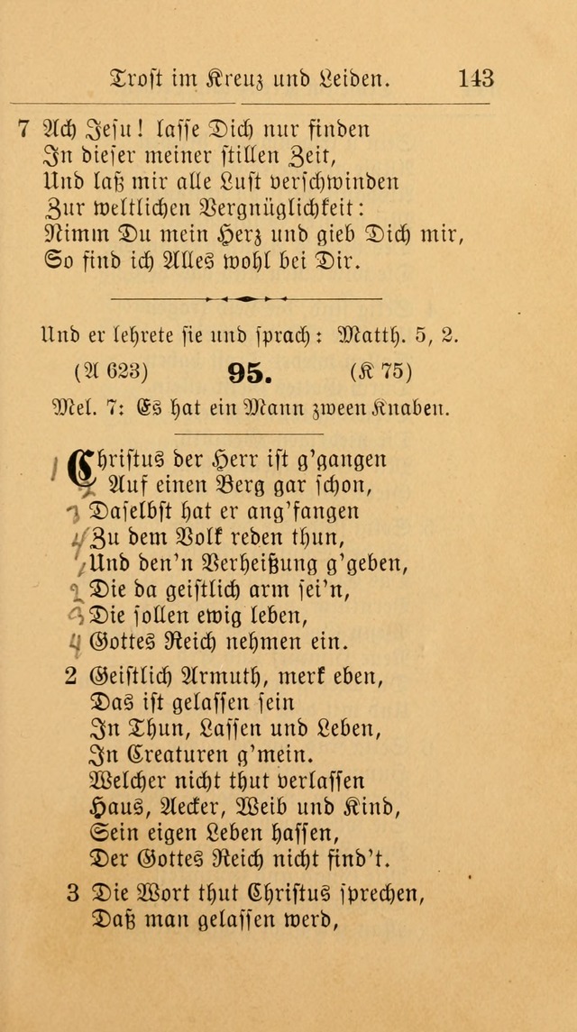 Unparteiische Liedersammlung: zum Gebrauch beim Oeffentlichen Gottesdienst und zur häuslichen Erbauung. (Revidirt und vermehrt) page 143