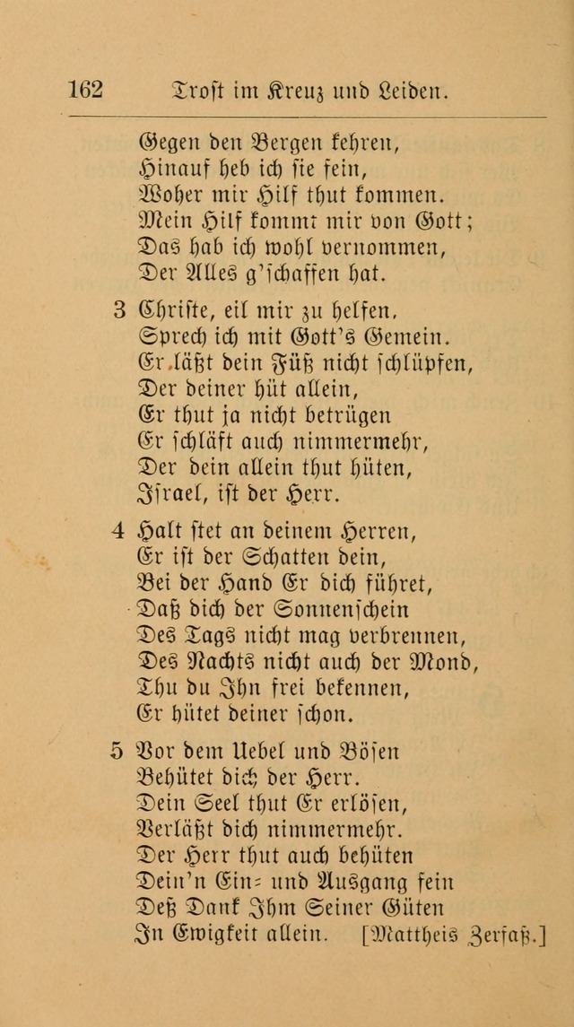 Unparteiische Liedersammlung: zum Gebrauch beim Oeffentlichen Gottesdienst und zur häuslichen Erbauung. (Revidirt und vermehrt) page 162