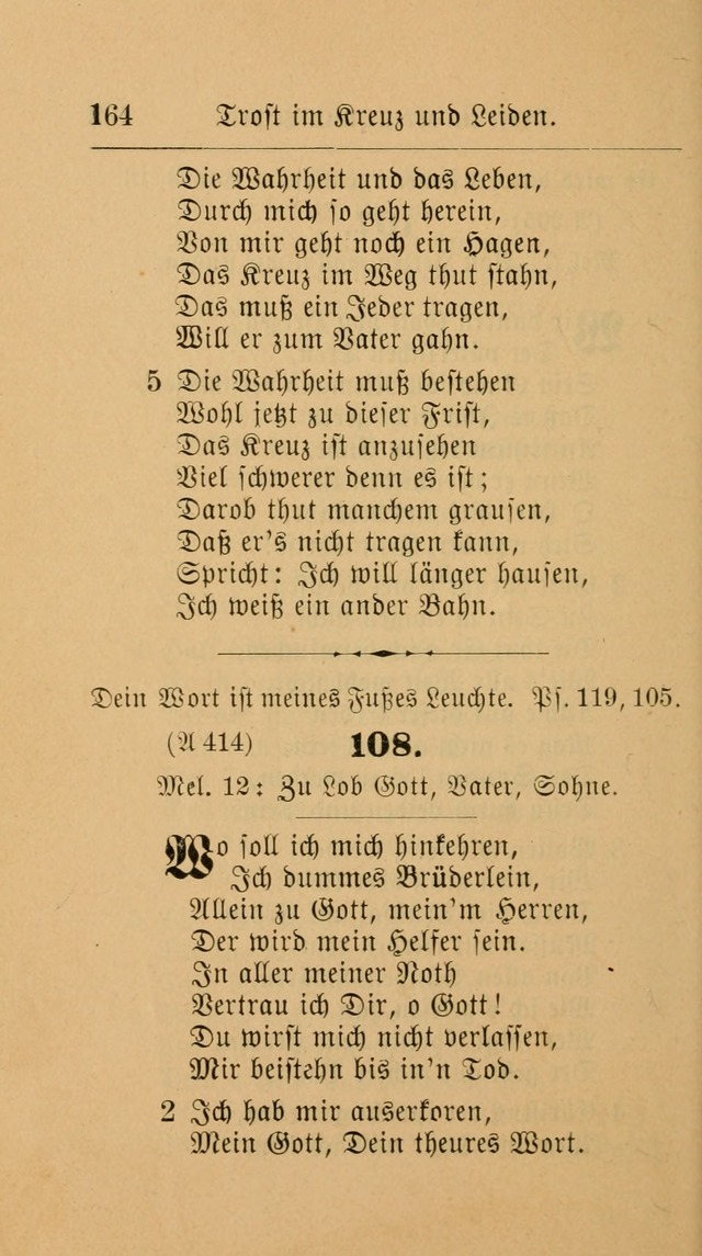 Unparteiische Liedersammlung: zum Gebrauch beim Oeffentlichen Gottesdienst und zur häuslichen Erbauung. (Revidirt und vermehrt) page 164