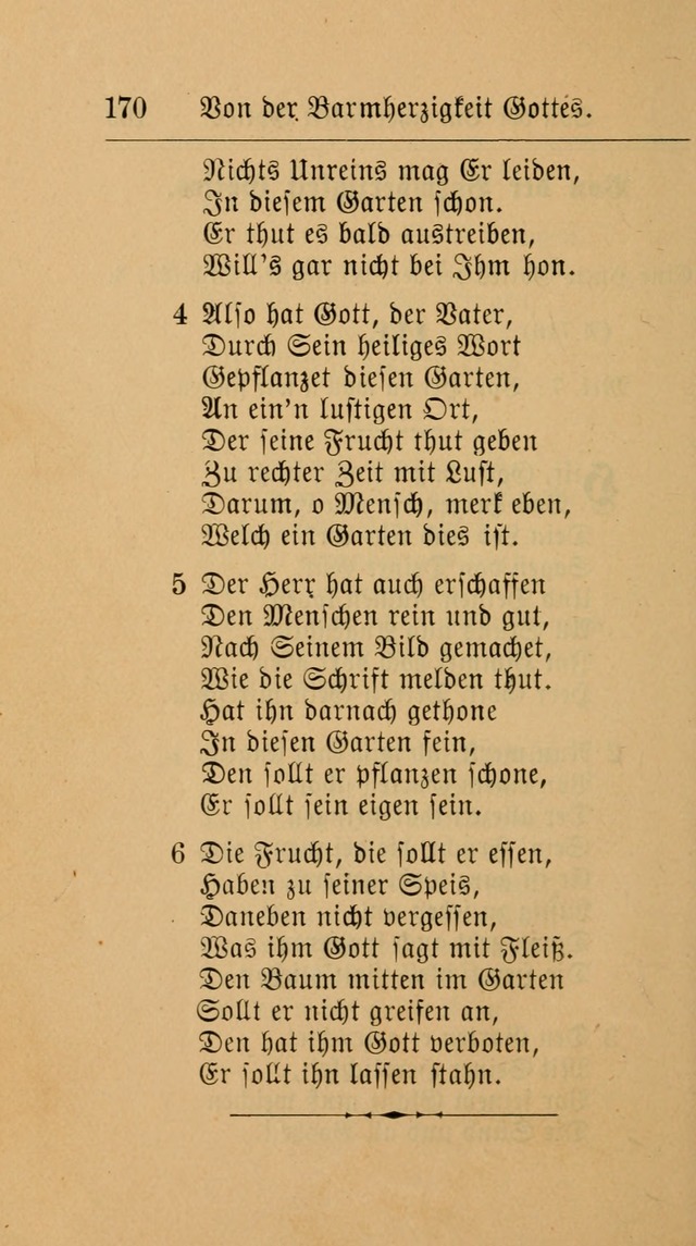 Unparteiische Liedersammlung: zum Gebrauch beim Oeffentlichen Gottesdienst und zur häuslichen Erbauung. (Revidirt und vermehrt) page 170