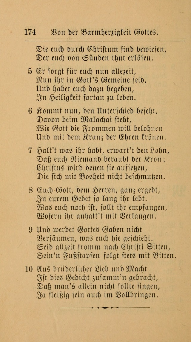 Unparteiische Liedersammlung: zum Gebrauch beim Oeffentlichen Gottesdienst und zur häuslichen Erbauung. (Revidirt und vermehrt) page 174