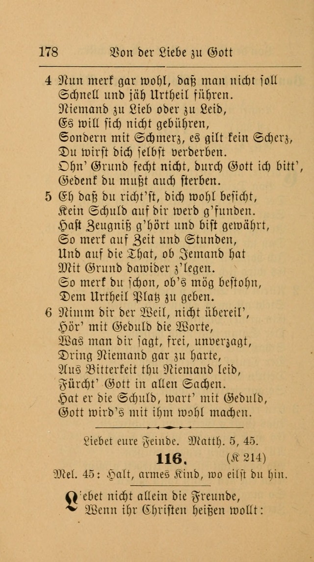 Unparteiische Liedersammlung: zum Gebrauch beim Oeffentlichen Gottesdienst und zur häuslichen Erbauung. (Revidirt und vermehrt) page 178