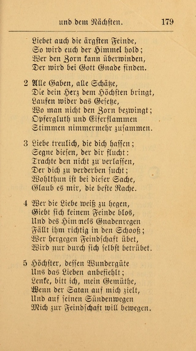 Unparteiische Liedersammlung: zum Gebrauch beim Oeffentlichen Gottesdienst und zur häuslichen Erbauung. (Revidirt und vermehrt) page 179