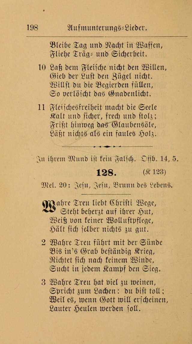 Unparteiische Liedersammlung: zum Gebrauch beim Oeffentlichen Gottesdienst und zur häuslichen Erbauung. (Revidirt und vermehrt) page 198