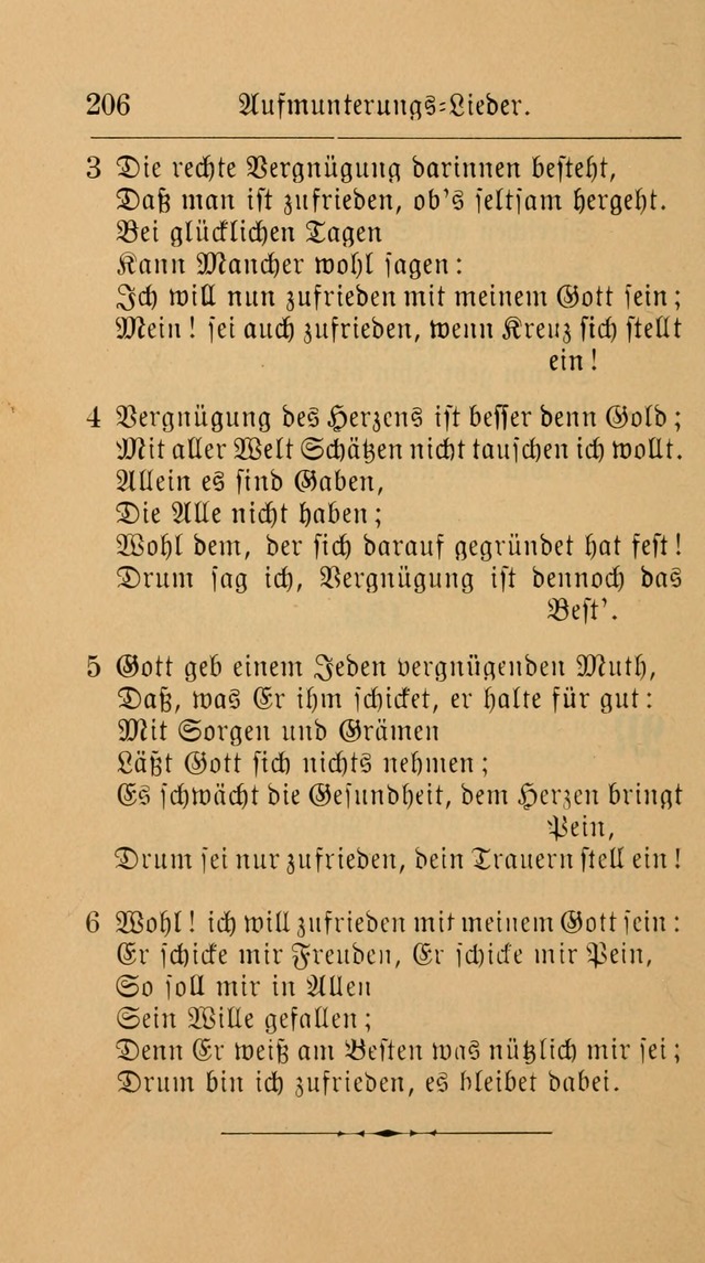 Unparteiische Liedersammlung: zum Gebrauch beim Oeffentlichen Gottesdienst und zur häuslichen Erbauung. (Revidirt und vermehrt) page 206