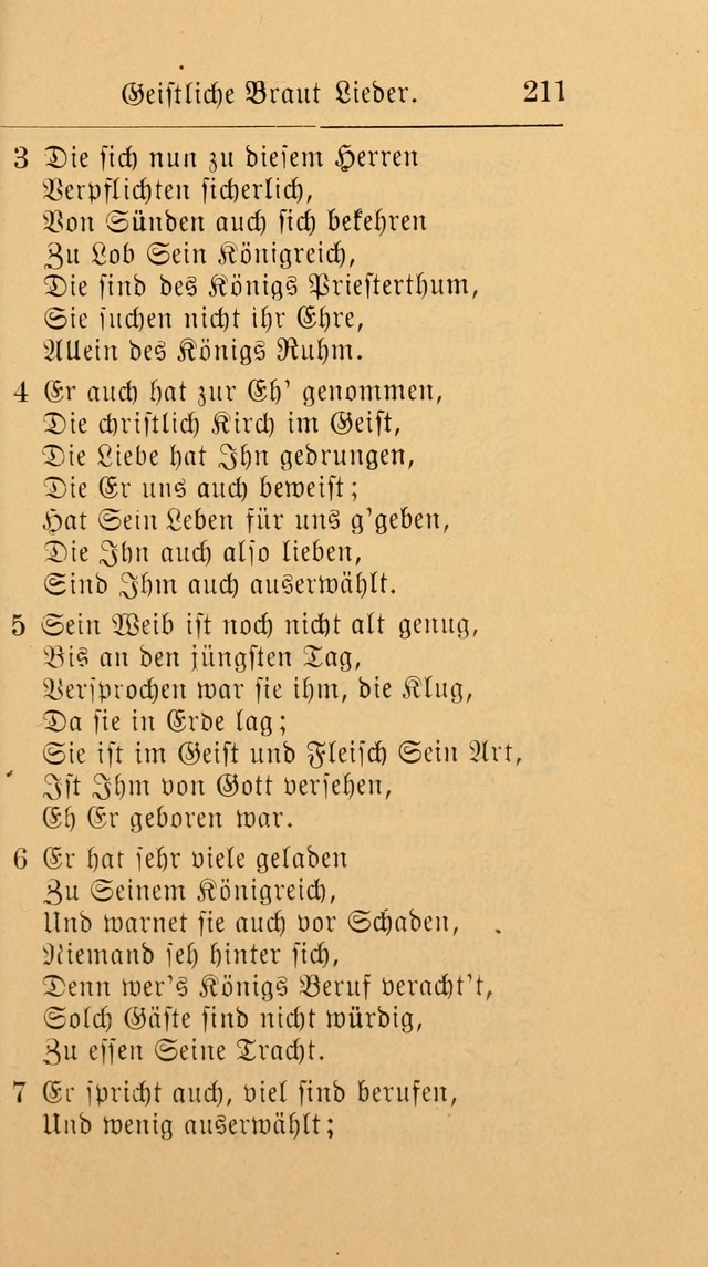 Unparteiische Liedersammlung: zum Gebrauch beim Oeffentlichen Gottesdienst und zur häuslichen Erbauung. (Revidirt und vermehrt) page 211