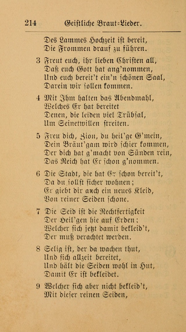 Unparteiische Liedersammlung: zum Gebrauch beim Oeffentlichen Gottesdienst und zur häuslichen Erbauung. (Revidirt und vermehrt) page 214