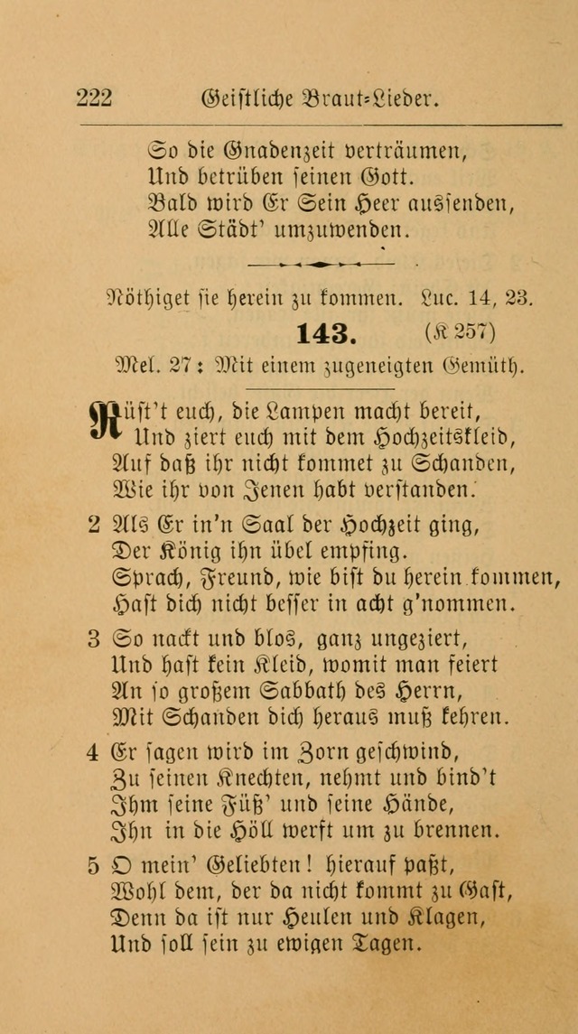 Unparteiische Liedersammlung: zum Gebrauch beim Oeffentlichen Gottesdienst und zur häuslichen Erbauung. (Revidirt und vermehrt) page 222