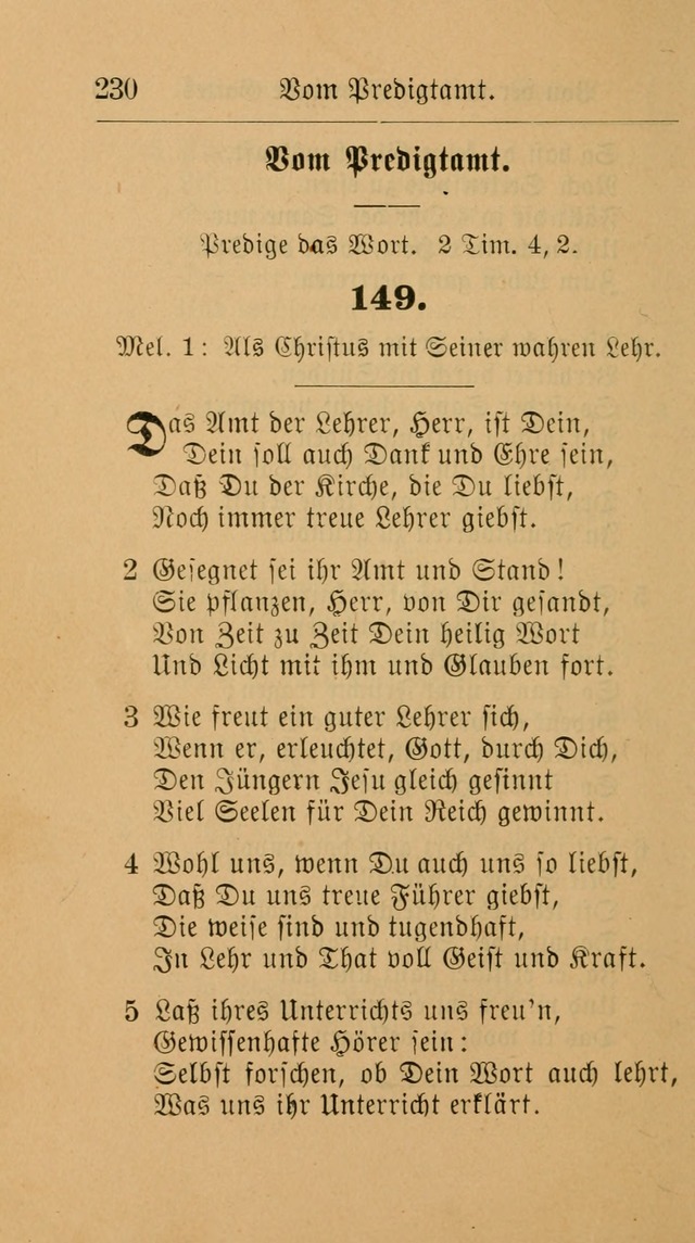 Unparteiische Liedersammlung: zum Gebrauch beim Oeffentlichen Gottesdienst und zur häuslichen Erbauung. (Revidirt und vermehrt) page 230